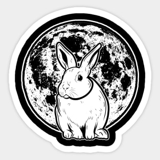 Rabbit in the moon Sticker